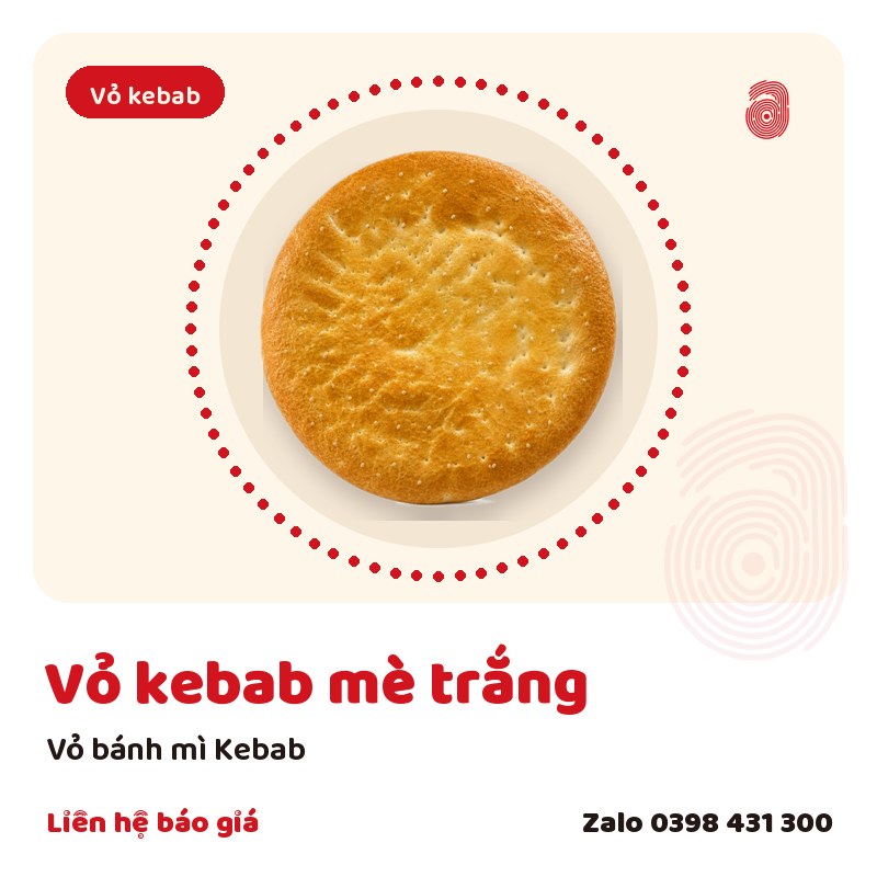 Vỏ bánh mì kebab mè trắng