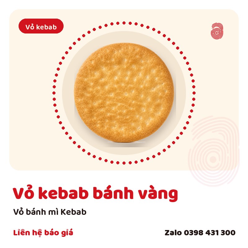 Vỏ bánh mì kebab vàng