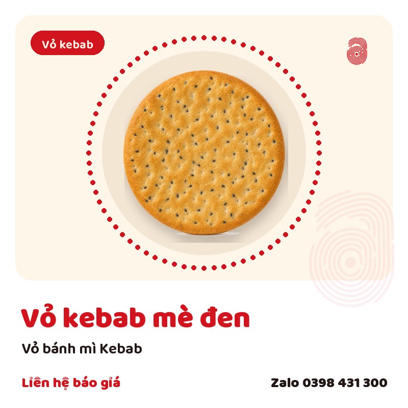 Vỏ bánh mì kebab mè đen