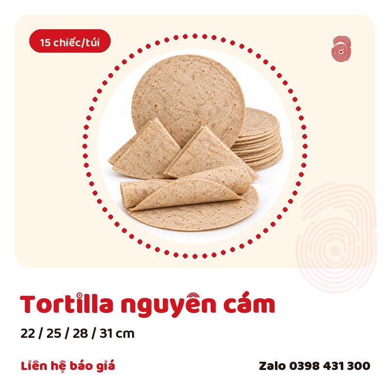 Vỏ tortilla nguyên cám